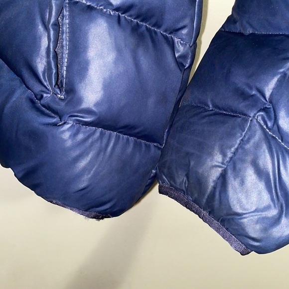 Adidas Down Puffer Jacket Hooded Navy Blue And Pink - Picture 4 of 8